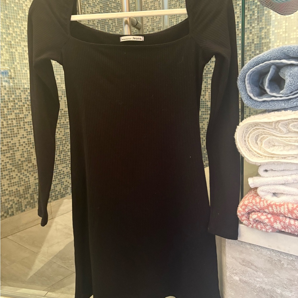 Women's Black Long Sleeve Dress